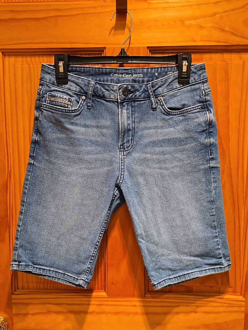 Calvin Klein Jeans Womens Light Blue Denim Shorts